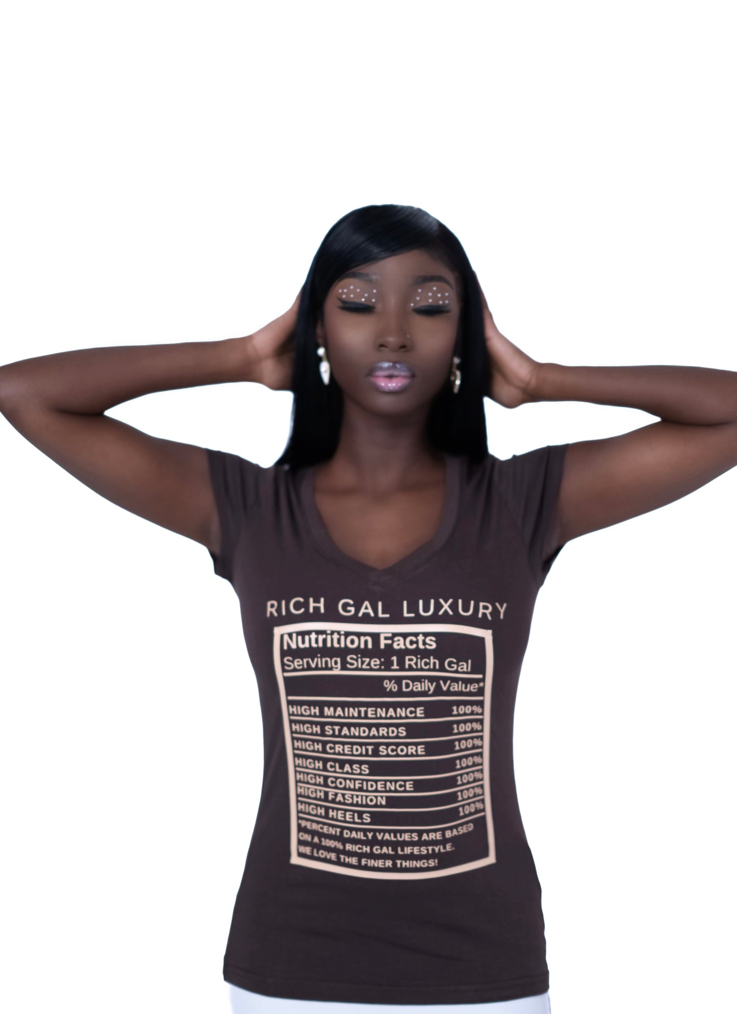 “Rich Gal” Signature T-Shirt (Chocolate)
